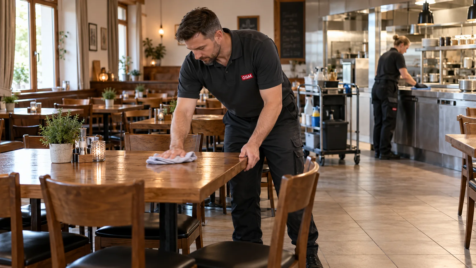 Reinigung im Restaurant